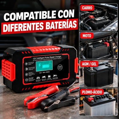 Cargador Inteligente 12V para Carro y Moto | Cuida y Recupera tu Batería